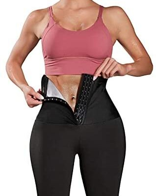 Bingrong Pantalon de sport pour femme Ventre plat Taille haute Sport Sweat Leggings Pantalon de sauna Fitness Yoga Gym