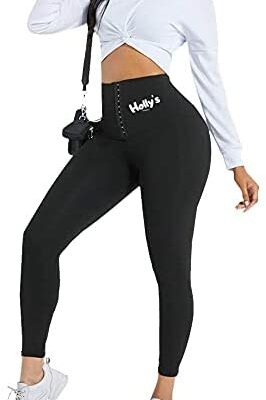 HOLLYS - Legging Sport Femme Taille Haute Ventre Plat 2 en 1 Corset Intégré Yoga Running Fitness Leggings Maigre Compression Post-partum Anti Cellulite Pousser Cuisses Hanche…