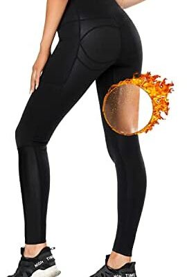 SCR-5500 Pantalon de survêtement pour femme, legging push-up anti-cellulite, legging gainant amincissant : transpiration plus de 5 fois, effet amincissant ventre plat, convient pour le jogging, le yoga, l'exercice et le fitness.