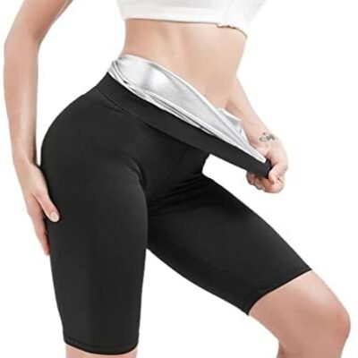 langjiao Pantalon de Sport Femme Nano Matériau Leggings de Sport Taille Haute, Ventre Plat Anti-cellulite, Sweat Sauna Pantalon Anti-cellulite Leggings - All Silver Design