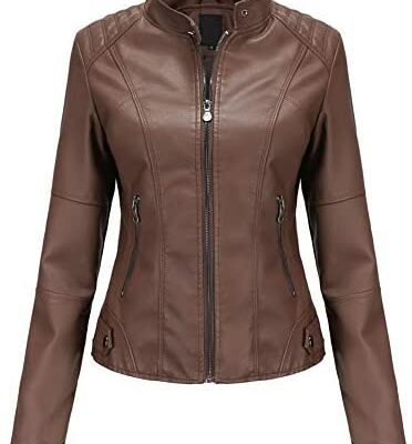 YYNUDA veste en cuir PU femme moto pilote Bomber femme simili cuir moto fermeture éclair chaud veste décontractée