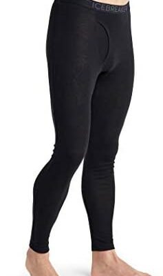 Icebreaker Legging de tous les jours 100 % laine mérinos pour homme avec braguette - 175 tissus ultra légers