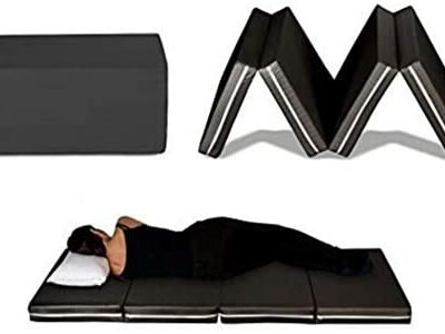 EvergreenWeb - Lit Futon, Matelas Noir Pliant 4 Pièces, Convertible en Coussin Utilitaire, Portable, Matelas Simple de 10 cm de Haut, avec Housse, Amovible