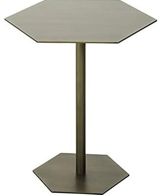 HHGO Métal Hexagone Table D'appoint Portable Moderne Chambre Table Basse Chambre Côté Nuit Salon Coin Petit Appartement Table D'assise