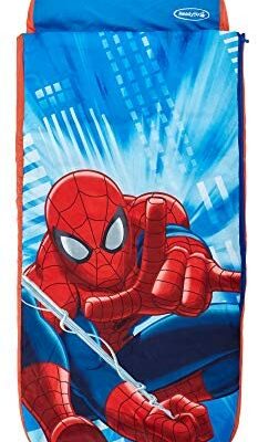 Marvel Spider-Man - ReadyBed Beginner - Lit d'appoint pour enfant avec couette intégrée, adulte unisexe, bleu, (L) 150 x (l) 62 x (H) 20 cm