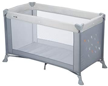 Safety 1st Lit de voyage Soft Dreams, pratique et compact, gris chaud