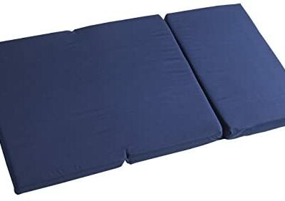 matelas de voyage roba, matelas de voyage, matelas pliant avec sac, pliable en deux, couleur bleu marine, ouvert 120x60x5,5cm, fermé 40x60cm.