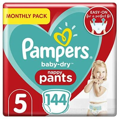 Couches Pampers Baby-Dry, taille 5, 12-17 kg, paquet de 144