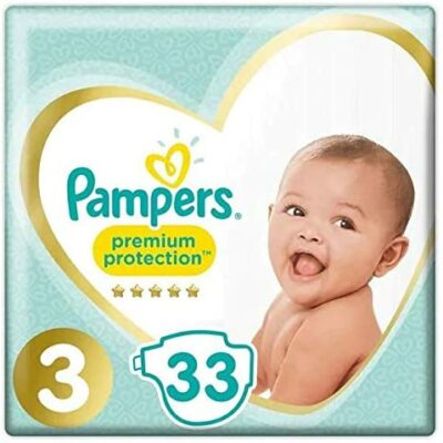 PAMPERS Protection Premium Taille 3 Couches 6kg-10kg 33 Pièces