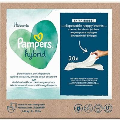Pampers - Harmony Hybrid, paquet de 20 tampons absorbants jetables, extra - 1 feuille