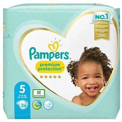 Pampers Premium Protection Taille 5, 26 Couches, 11-16kg.