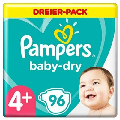 Pampers Taille Baby Dry Couches 4+ à 12 heures de protection 10-15 kg 96 pièces