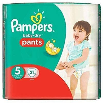 Couches Pampers Baby Dry Taille 5 : 12-18 kg - Lot de 21