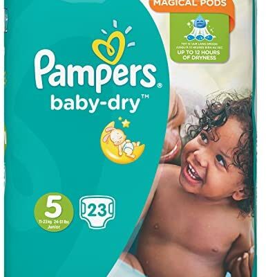Pampers Baby Dry Couches 11-23 kg Taille 5 23 pièces - Lot de 2