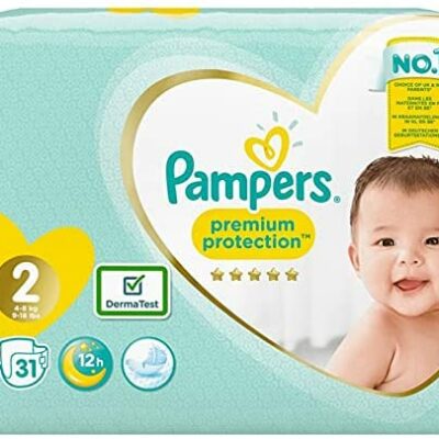 Pampers Premium Protection - Couches, Taille 2, (4-8kg) - 30 pièces