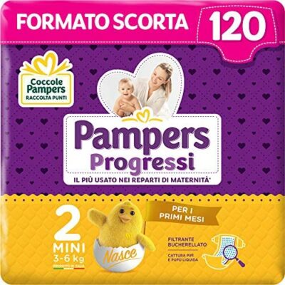 Pampers Progressi Mini 120 Couche Taille 2 (3-6kg)