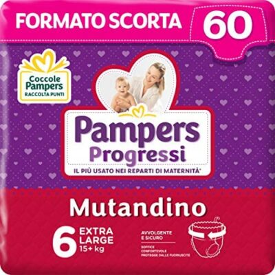Pampers Progressi XL - 60 Couches - Taille 6 (15+kg)