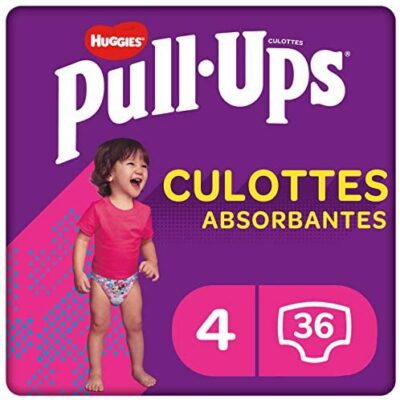 Huggies Pull-Ups, Culottes Absorbantes Explorers Girls, Tailles 9-18 Mois (8-12kg), 36 Culottes avec Indicateur d'Humidité