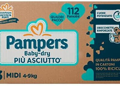 Pampers Baby-Dry Couches 3, paquet de 112, 2890 g