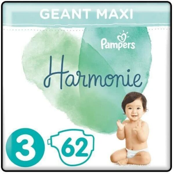 Pampers Harmony 3, 62 Couches, 6kg-10kg