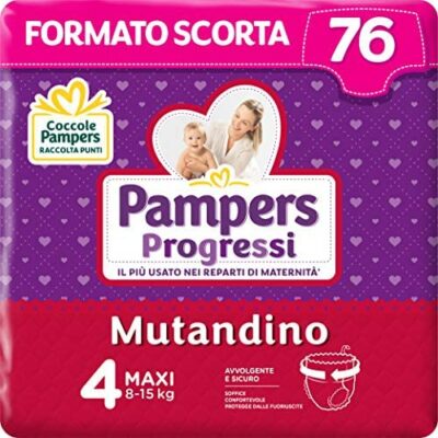 Pantalon Pampers Progressi, 76 Couches, Taille 4 (8 – 15kg)