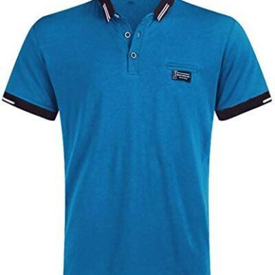 Kuson Polo à manches courtes pour homme 100 % coton