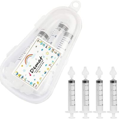 Seringue nasale Baby Fly Baby Seringue 10 ml, Embout en silicone pour seringue nasale, Solution saline pour bébé, Seringue pour bébé, Paille nasale pour bébé (4 pièces)