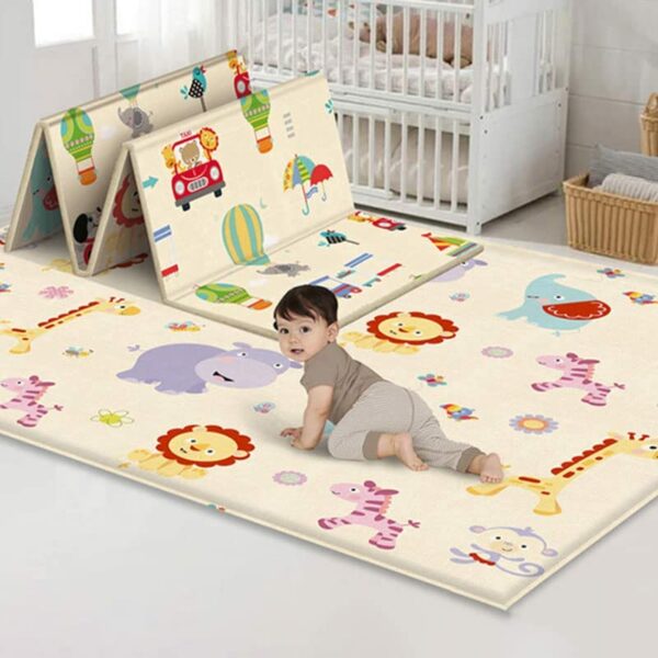 LAKIOMZ Tapis de Jeu pour Enfants, 150x180 cm Tapis de Jeu pour Enfants Tapis d'Activité pour Bébé et Tapis de Jeu Tapis en Mousse Antidérapant Imperméable pour Intérieur et Extérieur Non Toxique