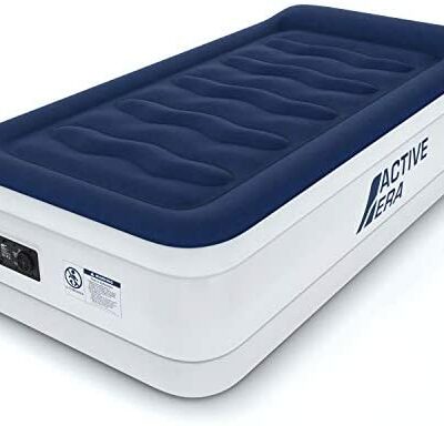 Matelas pneumatique Active Era 1 personne, lit pneumatique avec pompe électrique intégrée et oreiller, camping, randonnée - 99 x 191 x 53 cm