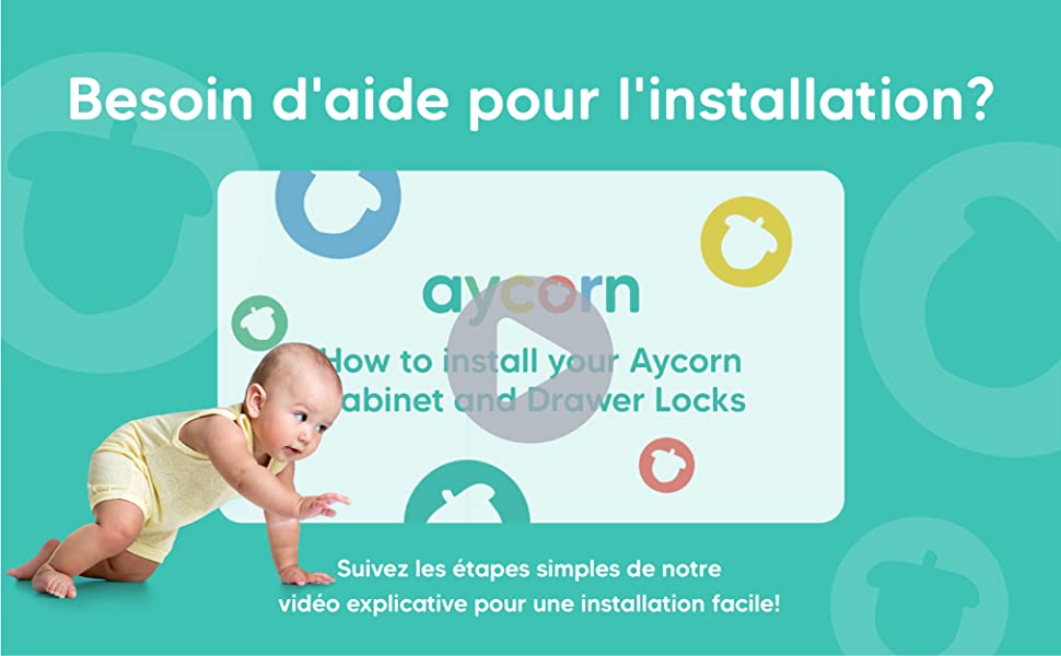 aycorn serrure de sécurité magnétique bbb meuble de protection enfant facile à installer