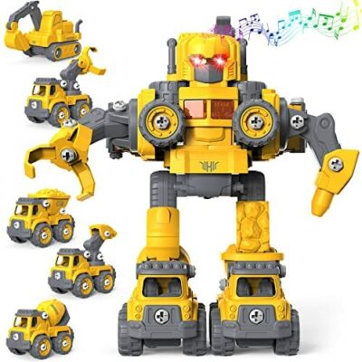 Pelle jouet TOYABI 5 en 1 bricolage démontage Construction véhicule Robot jouet garçon fille noël cadeau d'anniversaire 3-8 ans