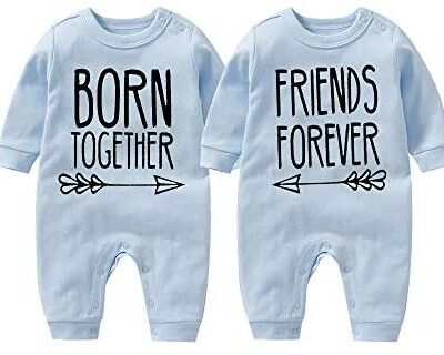 Culbutomind bébé jumeaux Onesie body garçon fille meilleurs amis pour toujours amusant bébé cadeaux naissance drôle bébé vêtements