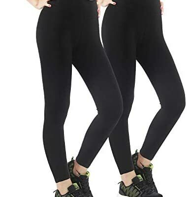 iloveSIA Legging pour femme doublé polaire épais hiver chaud pantalon de yoga long (lot de 2)