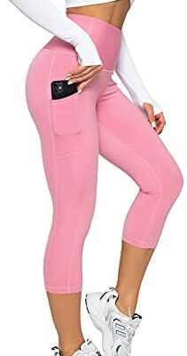 LAPASA femmes 3/4 Leggings Yoga taille haute sport pantacourt Slim façonnage collants respirants Gym Fitness L02A1/B1