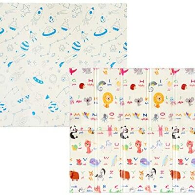 Tapis de jeu pour bébé PUCHIKA - en XPE - pliable des deux côtés - imperméable - sans substances nocives - imperméable - 180 x 200 x 1 cm