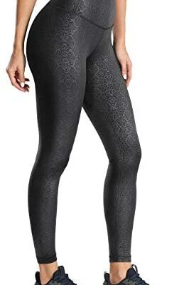 CRZ YOGA Leggings de sport taille haute pour femme Leggings de sport en similicuir 64 cm