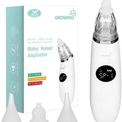Aspirateur nasal pour bébé | Aspirateur nasal pour bébé | Nettoyeur de nez pour bébé, ventouse automatique de mucus pour bébé, rechargeable, avec fonction pause/musique/lumière apaisante