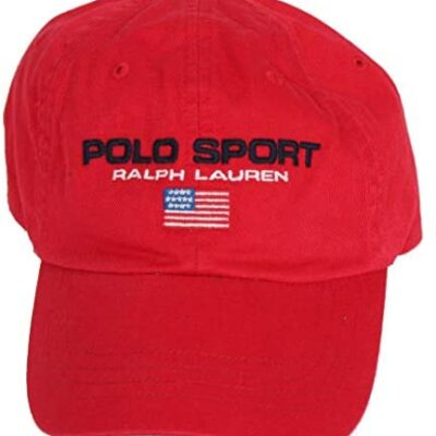 Casquette Ralph Lauren bleu marine à visière rouge pour homme