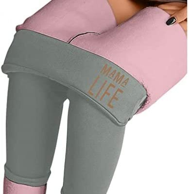 Honestyivan Legging en polaire pour femme - Leggings doublés en polaire - Pantalon thermique épais en peluche d'hiver - Leggings extensibles taille haute coupe slim - Leggings thermiques doux et confortables