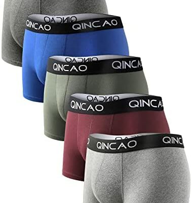 QINCAO Lot de 5 et 8 caleçons pour homme en coton