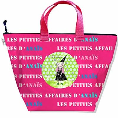 Sac bébé fille personnalisable, petit sac de rangement pour mon bébé, sac cadeau d'anniversaire original et magnifique personnalisable, couleur fushia réf.  A0410