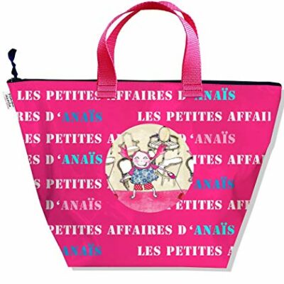 Sac bébé fille personnalisable, petit sac de rangement pour mon bébé, sac cadeau d'anniversaire original et magnifique personnalisable, couleur fushia réf.  I1009