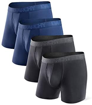 DAVID ARCHY Lot de 3 ou 4 caleçons pour homme en fibre de bambou Fly Culotte extensible respirante confortable