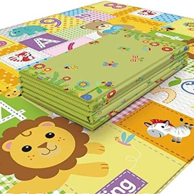 Tapis rampant pour bébé Crazyfly, tapis rampant épaississant imperméable pour bébé, tapis de jeu mignon pour bébé, motif de dessin animé réversible, grand tapis rectangulaire pour enfants