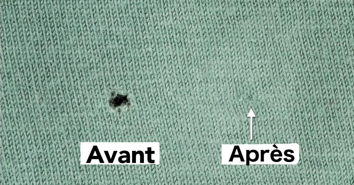 Avez-vous fait un trou dans votre pull préféré ? Vous n'avez pas besoin de le coudre pour le réparer! Voici comment procéder !