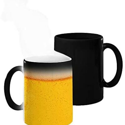 Clothinx Mug à café magique avec motif de bière amusant Idée cadeau pour amis, famille et collègues