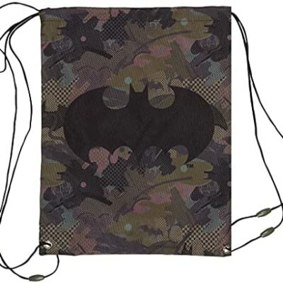 DC Comics Batman Camo Boys Sac de sport Marchandise officielle Justice League Back to School Sac à dos Idée cadeau d'anniversaire pour garçons