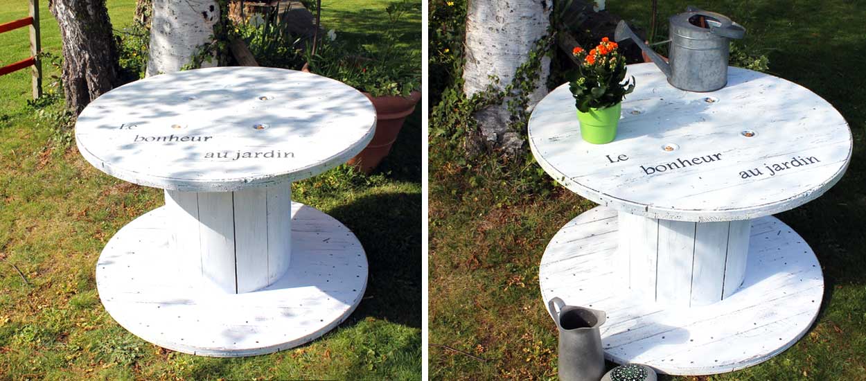 Fabriquez-vous une table de jardin avec volutes - salon de jardin upcyclé et confortable