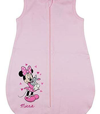 Gigoteuse d'été sans manches bébé fille avec motif Minnie Mouse Disney Baby en taille 56 62 68 74 80 86 92 en coton fin blanc ou rose également comme cadeau de naissance (modèle 7, 56_62)