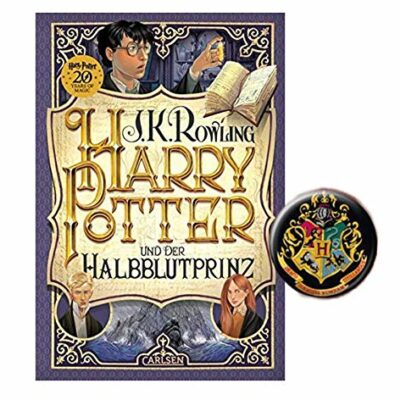 Harry Potter et le Prince de Sang-Mêlé (6e Volume, Édition Reliée) + 1x Bouton Harry Potter Original